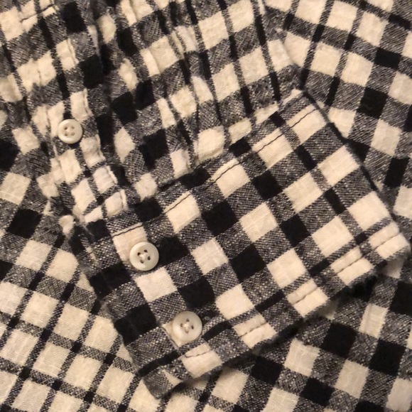 Off white and black plaid shirt - Picture 3 of 8